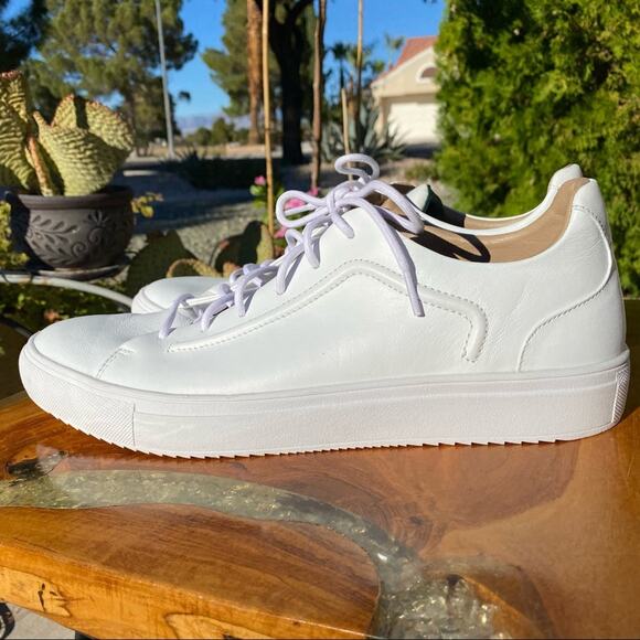 SKECHERS MARK NASON Razor Nash in White Leather Court Sneakers Mens Size 12 - Picture 1 of 9